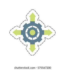 gear graphic design icon, vector illustration image