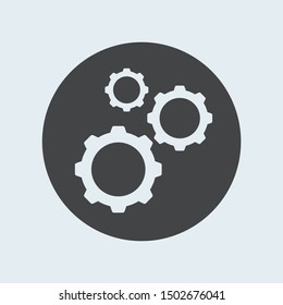 Gear gray icon. Vector illustration