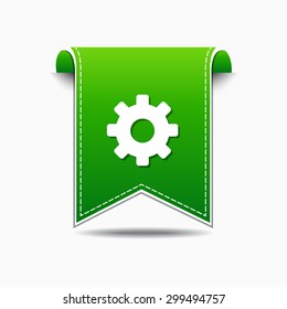 Gear Green Vector Icon Design