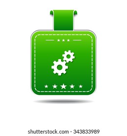 Gear Green Vector Icon Design