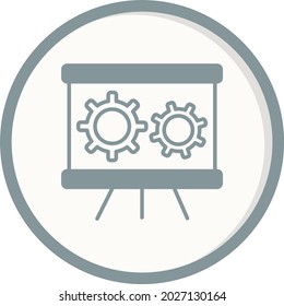 Graues Vektorsymbol-Design des Zahnrades