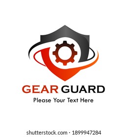 Gear guard logo template illustration