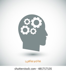 gear in hand icon, vector best flat icon, EPS