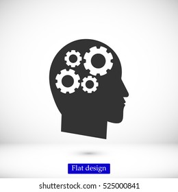gear in hand icon, vector best flat icon, EPS
