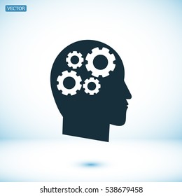 gear in hand icon, vector best flat icon, EPS