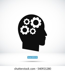 gear in hand icon, vector best flat icon, EPS