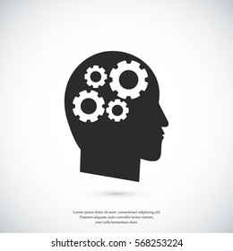 gear in hand icon, vector best flat icon, EPS