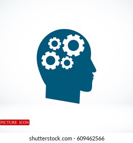 gear in hand icon, vector best flat icon, EPS
