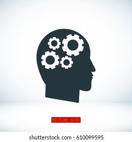 gear in hand icon, vector best flat icon, EPS