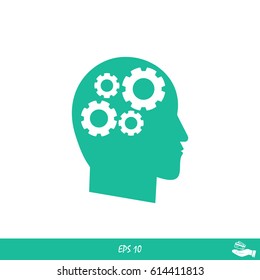 gear in hand icon, vector best flat icon, EPS