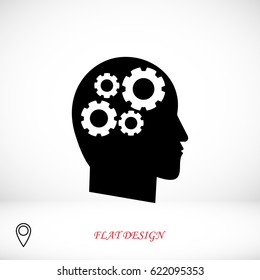 gear in hand icon, vector best flat icon, EPS