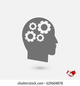 gear in hand icon, vector best flat icon, EPS