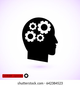 gear in hand icon, vector best flat icon, EPS