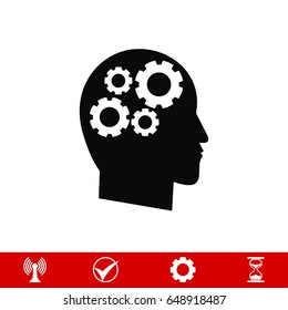 gear in hand icon, vector best flat icon, EPS