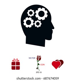 gear in hand icon, vector best flat icon, EPS