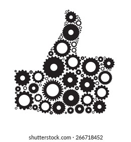 Gear Hand  Icon Vector Illustration EPS10