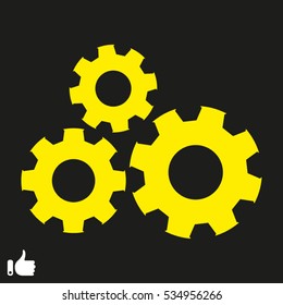 gear, hand, icon, vector illustration EPS 10
