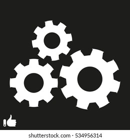 gear, hand, icon, vector illustration EPS 10