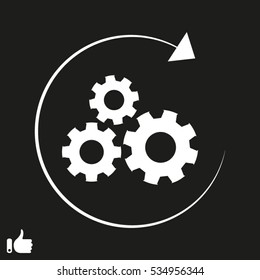 gear, hand, icon, vector illustration EPS 10