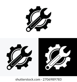 Equipo con las manos y la ilustración del logotipo del icono de la llave