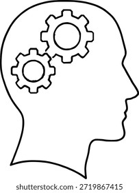Un arte cerebral de cabeza de engranaje