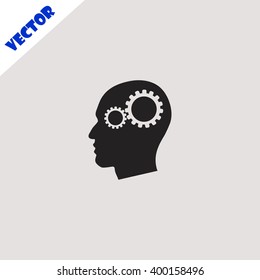 Gear in head icon.