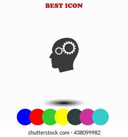 Gear in head icon.