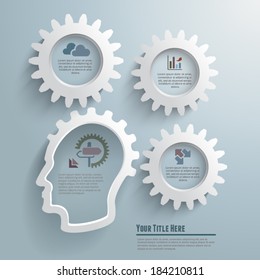Gear and Head Infographic Concept