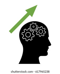 Gear Head Man Profile Thinking about increase