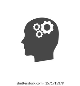 gear in head vector icon