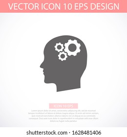 gear in head vector icon