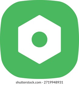 símbolo hex da engrenagem para o ícone da interface do usuário das ferramentas do sistema.