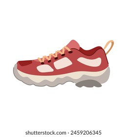 gear hiking boots female cartoon. adventures essentials, fashion style, accessories equipment gear hiking boots female sign. isolated symbol vector illustration