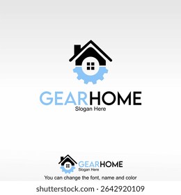 Gear Home Logo Template Design Vector