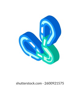 gear hooks titanium ultralight isometric icon vector. gear hooks titanium ultralight sign. isolated symbol illustration