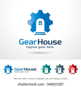 Gear House Logo Template Design Vector