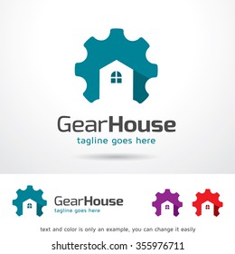 Gear House Logo Template Design Vector