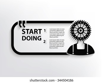 Gear human Quotation Mark Speech Bubble,design