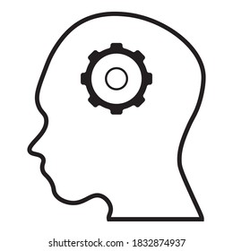 Gear human resource on white background,clean vector. eps 10