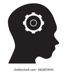 Gear human resource on white background,clean vector. eps 10