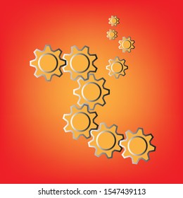 Gear icon For art design Technology