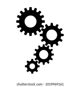 Gear icon. black cogs. Gears on a white background. 