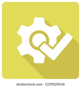 gear icon with check symbol. vector illustration 