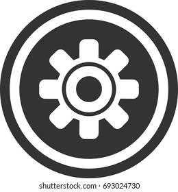 Gear icon ,circle sign design