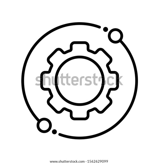 Gear Icon Circle Vector Simple Flat Stock Vector (Royalty Free ...