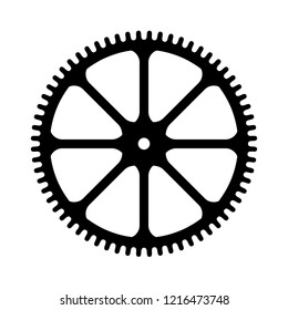 gear icon,  clock wheel isolated vector, technology icon symbolon white background