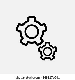 
Gear Icon - Cog or Setting Sign & Symbol Logo Vector. 