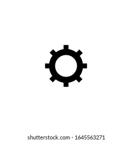  icono del engranaje. icono de cog. simple, negro, plano.