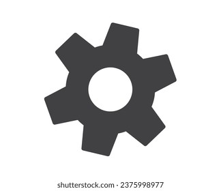Gear icon. Cog wheel icon isolated on white background.