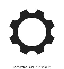 Gear icon cog working wheel vector button illustrtion in flat style isolated